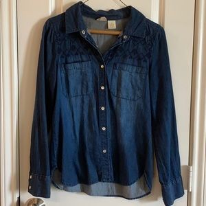 Denim button up